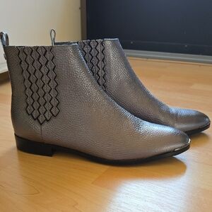 Ted Baker London Silver Ankle Boots, 40.5, Never Worn